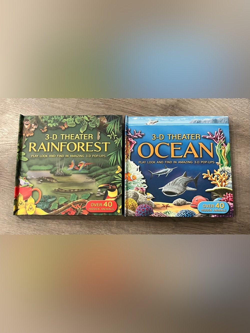 3D Theater Ocean & Rainforest Books, Pop-Up